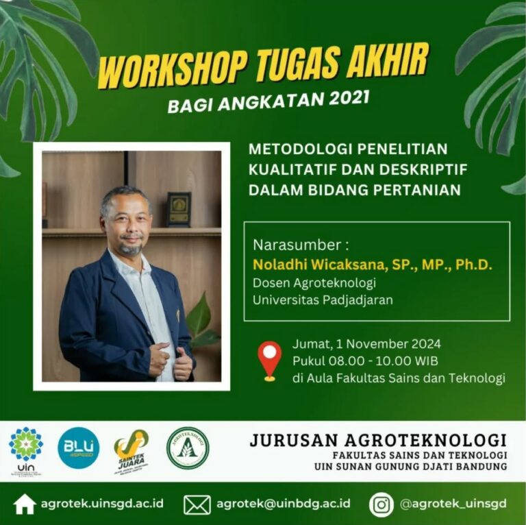 Workshop Tugas Akhir : Pentingnya Metodologi Penelitian dan Sistematika Penulisan